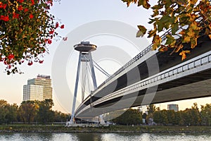 SNP bridge over Danube river, Bratislava,Slovakia