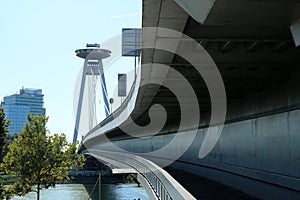 The SNP bridge in Slovak capital Bratislava