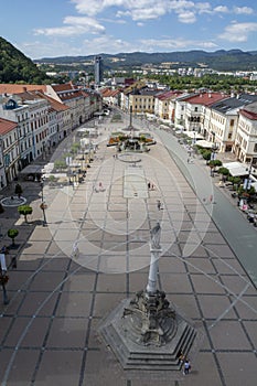 SNP Square in Banska Bystrica during the summer season