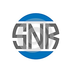 SNR letter logo design on white background. SNR creative initials circle logo concept. SNR letter design