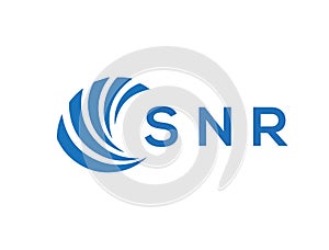 SNR letter logo design on white background. SNR creative circle letter logo