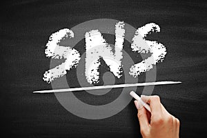SNS Social Network Service - online service for creating relationships with other people who share an interest or real