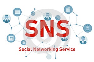 SNS social networking service people connection illustration