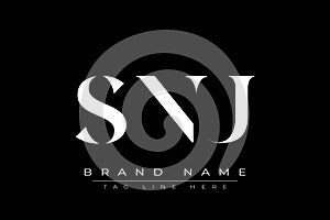 SNU abstract letter logo design