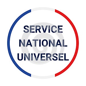 SNU, universal national service in France symbol icon