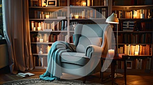 Snug Reading Corner with Cozy Accents