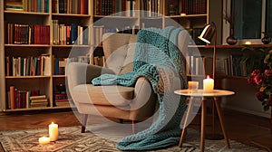 Snug Reading Corner with Cozy Accents