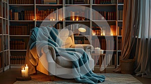 Snug Reading Corner with Cozy Accents