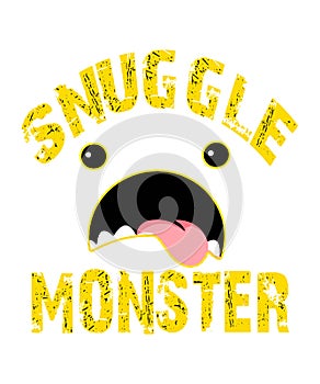 Snuggle monster graphic