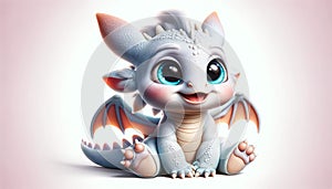 Snuggly Baby Dragon with Sparkling Eyes