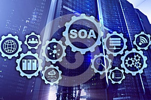 SOA. Business model and Information technology concept for Service Oriented Architecture under principle of service encapsulation