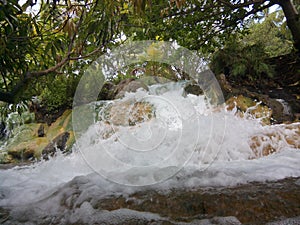 Soa Mengeruda hot springs in Bajawa, East Nusa Tenggara, Indonesia with clear water and beautiful views photo