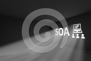 SOA rays volume light concept photo