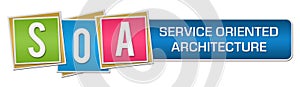 SOA - Service Oriented Architecture Colorful Squares Stripe Horizontal