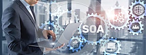 SOA. Service Oriented Architecture under principle of service encapsulation.