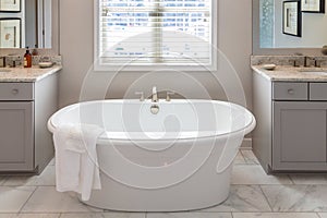 Soaking Tub in Modern Bathroom