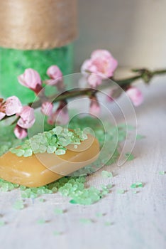 Soap and aromatic bath salt