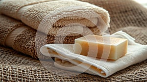 Soap Bar on Towel
