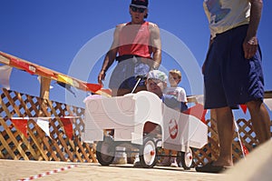 Soap Box Derby Participants in Venice, California