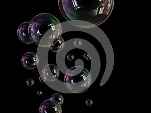 Soap bubble lightness fragility