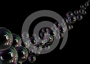 Soap bubble lightness fragility