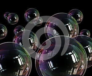 Soap bubble lightness fragility