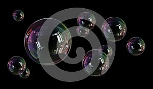 Soap bubble lightness fragility