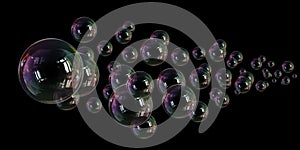 Soap bubble lightness fragility