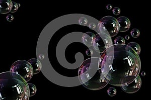 Soap bubble lightness fragility