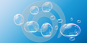 Soap Bubble Set. Vector graphics