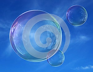 Soap bubble sky lightness fragility