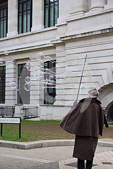 Soap Bubble Street Performer