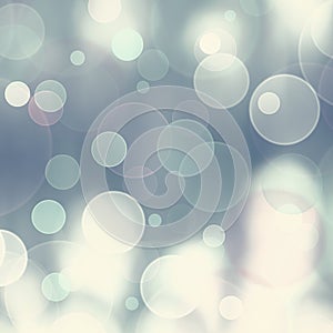 Soap bubbles. Background in muted colors. Foggy night bokeh
