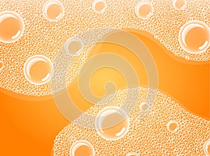 Soap Bubbles in Bath or Sud. Vector.