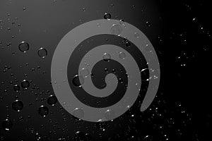 Soap bubbles on the dark background