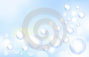 Soap bubbles pattern background vector illustration