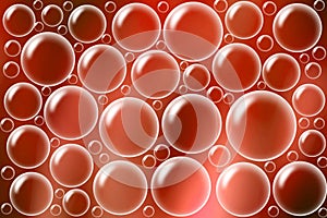 Soap bubbles on red  background image .jpg