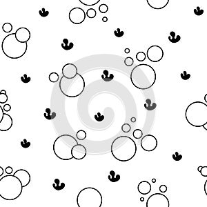 Soap bubbles. Seamless pattern. Coloring Page