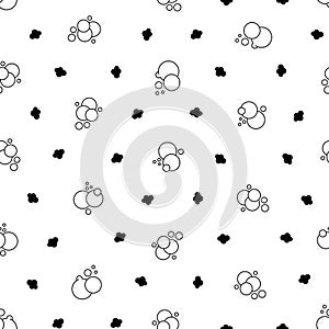 Soap bubbles. Seamless pattern. Coloring Page