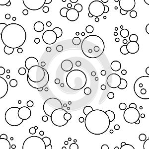 Soap bubbles. Seamless pattern. Coloring Page