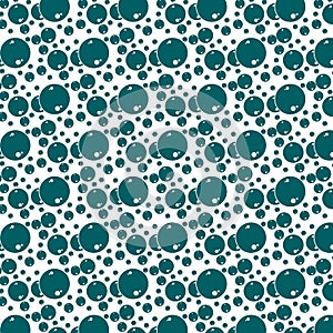 Soap bubbles seamless pattern. Vector background