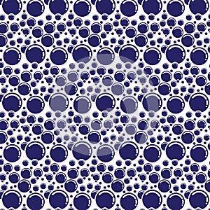 Soap bubbles seamless pattern. Vector background