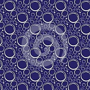 Soap bubbles seamless pattern. Vector background