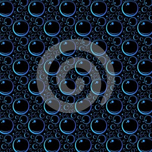 Soap bubbles seamless pattern. Vector background