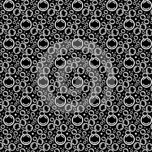 Soap bubbles seamless pattern. Vector background