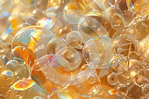 soap bubbles shimmering with beautiful light