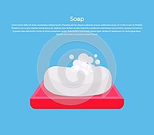 Soap Concept Banner Vector Illustration.