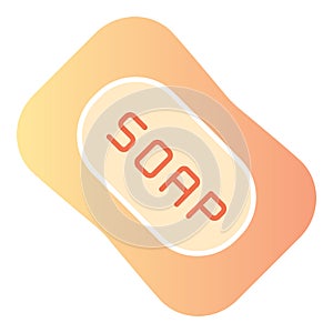 Soap flat icon. Hygiene color icons in trendy flat style. Clean gradient style design, designed for web and app. Eps 10.