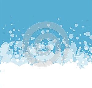 Soap foam bubbles vector background, cartoon suds pattern. Abstract illustration