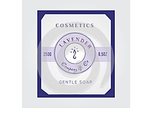 Soap label vector design